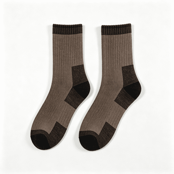 CAZOFW Socks for Men Fleece Lined Thick Cozy Casual Winter Boot Crew Socks Outdoor Hiking Cold Weather Warm
