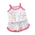 thumbnail image 1 of CAZOFW Summer Toddler Girls 2 Piece Outfits,Cotton Graphic Tank Top and Shorts Set,Size 6-12 Months, 1 of 5