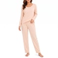 thumbnail image 1 of CAZOFW Thermal Underwear for Women,Soft Warm Base Layer Set Long Sleeve Top&Pants Winter Long Johns, 1 of 8