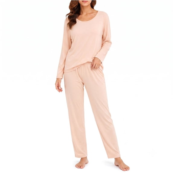 CAZOFW Thermal Underwear for Women,Soft Warm Base Layer Set Long Sleeve Top&Pants Winter Long Johns