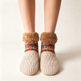 thumbnail image 1 of CAZOFW Women Socks Thick Fleece Lined Warm Winter Slipper Socks, Soft Cozy Home Wear, Grip Sole, Christmas Gift, 1 of 5