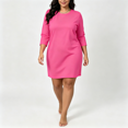 thumbnail image 1 of CAZOFW Womens Plus Size Nightgowns，3/4 Sleeve Round Neck Soft Cozy Short Nightgown Casual Sleepshirt Sizes L-5XL, 1 of 6