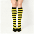 thumbnail image 1 of CAZOFW Womens Socks Knee High Striped Christmas Socks, Warm Soft Stretchy Knit, Cozy Winter Casual Legwear Daily, 1 of 4