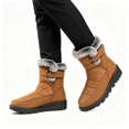 thumbnail image 1 of CAZOFW Womens Winter Boots Warm Waterproof Snow Boots with Hook and Loop Closure, 1 of 6