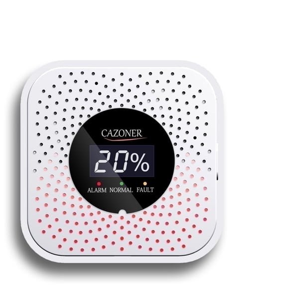 CAZONER 10-Year Lifespan Gas Detector for RV and Home, Digital LCD Display