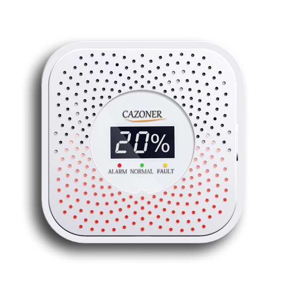 CAZONER Natural Gas Detector & Propane Detector, 10-Year Lifespan, Gas Leak Alarm for LPG, LNG, Home Kitchen RV Methane & Propane Alarm, LCD Screen