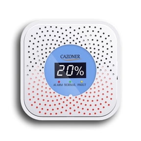 CAZONER Natural Gas Detector & Propane Detector, 10-Year Lifespan, Gas Leak Sensor for LPG, LNG, Home Kitchen RV Methane & Propane Alarm, LCD Screen