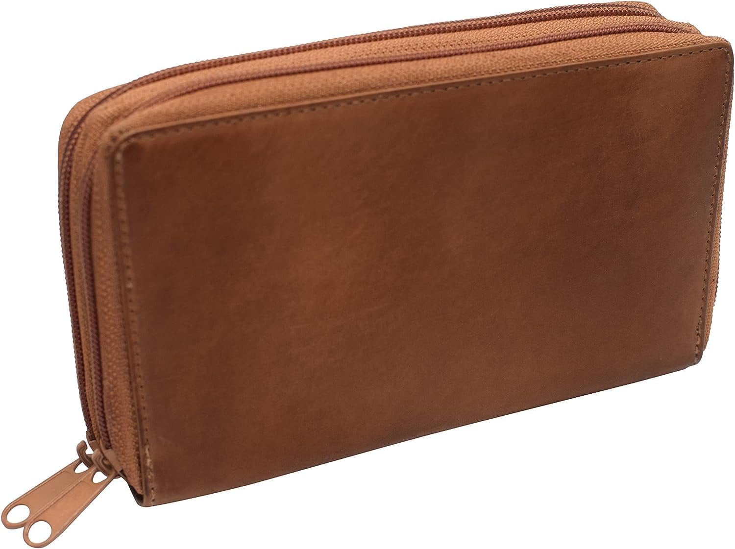 CAZORO RFID Blocking Genuine Leather Zip Around Large Wallet for Women ...