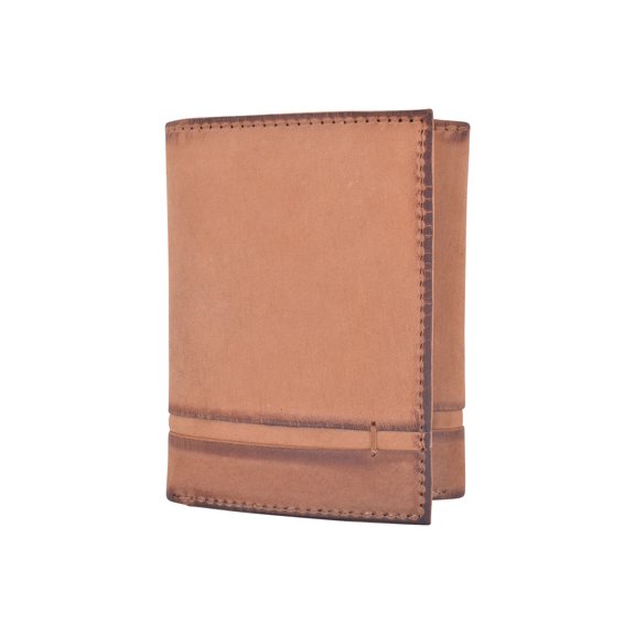 CAZORO Real Leather Wallets for Men RFID Blocking Slim Trifold Wallet with Card Slots & ID Window