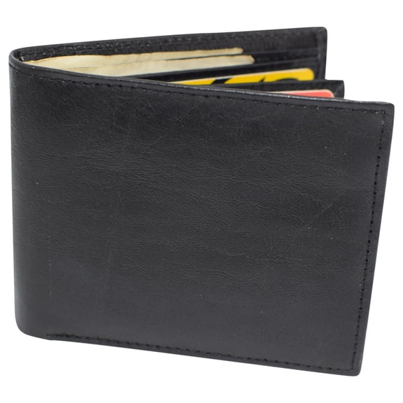 CAZORO Slim RFID Wallets for Men Real Cowhide Leather Front Pocket Bifold Wallet Black