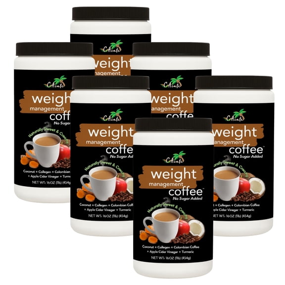 CAcafe Coconut Weight Management Coffee 16oz (No Sugar Added)--6PK--16OZ