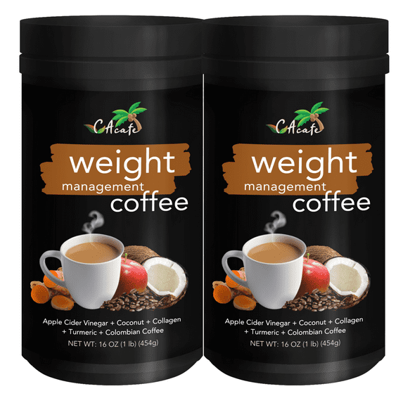 CAcafe Weight Management Coconut Coffee 16oz each (2-Pack)