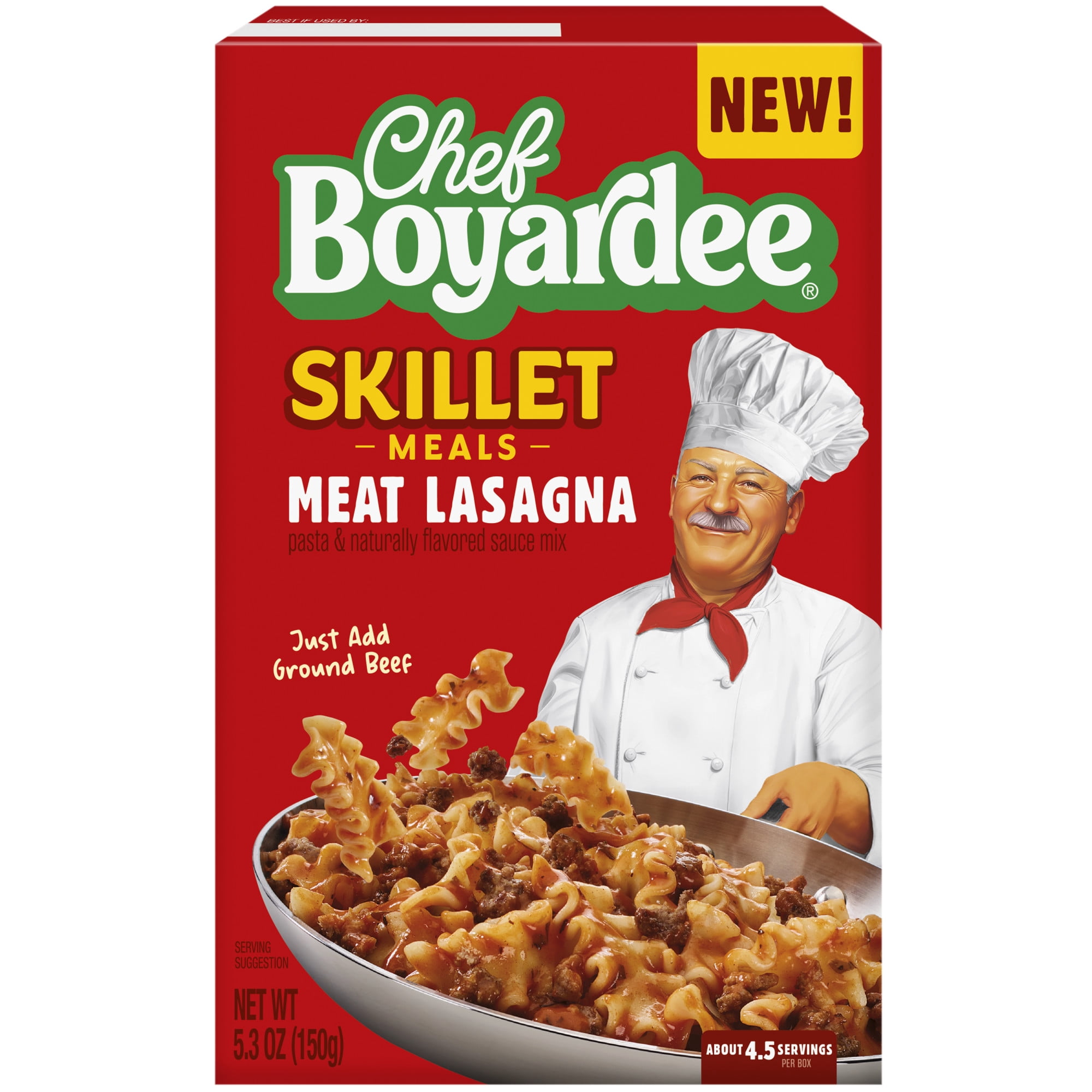 Chef Boyardee Ready-to-Serve Meat Lasagna Skillet Meal, 5.3 oz Packaged Meal