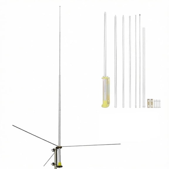 CB Base Station Antenna 27MHz, 26–28MHz Heavy Duty Outdoor Antenna, 18.5ft with SO239 Connector, 150W