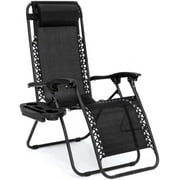 CB COZY BOX Adjustable Zero-Gravity Chair with Pillow Cup Tray Black