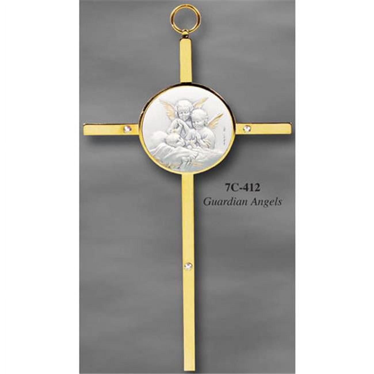 CB Catholic 7C-412 5 in. GP & STER Guardian Angel Bedside Cross ...