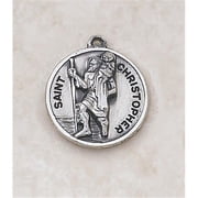 CB Catholic SS727-11 Sterling Patron St. Christopher Medal with 20 in. Chain