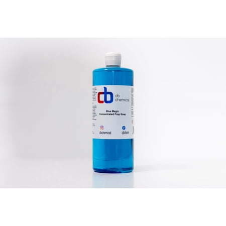 CB Chemical Blue Magic Concentrated Prep Car Soap - Deep Surface Cleaning Car Wash Soap - Safe For Cars, Trucks, Motorcycles, RVS, and More - 32 Fl Oz