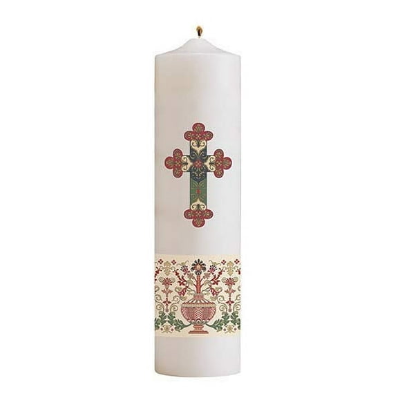 CB Church Supply Boxed 3 x 12-Inch Pillar Christ Candle by Will & Baumer, 4-Count, Coronation
