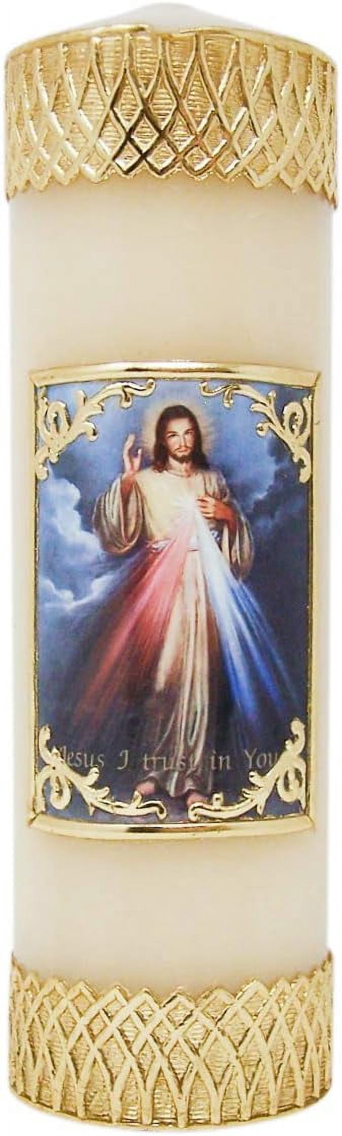 CB Church Supply Hand-Decorated Devotional Candles with Wax Framed ...