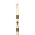 thumbnail image 1 of CB Church Supply Will & Baumer Hand Crafted Westminster Beeswax Paschal Candle with Nails, No 4 Special, Burgundy & Gold, 1 of 1