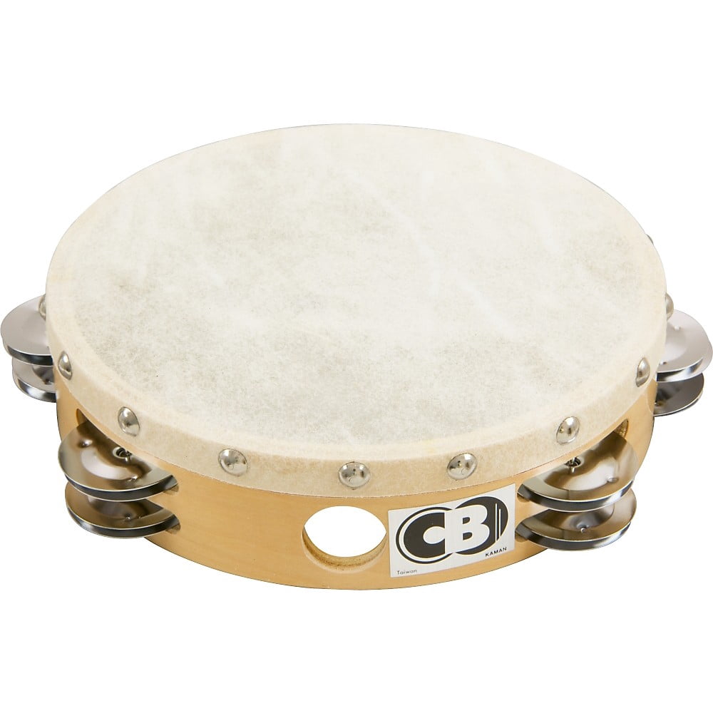 CB Percussion 4034 Double Row 8" Calf Skin Tambourine 8 in