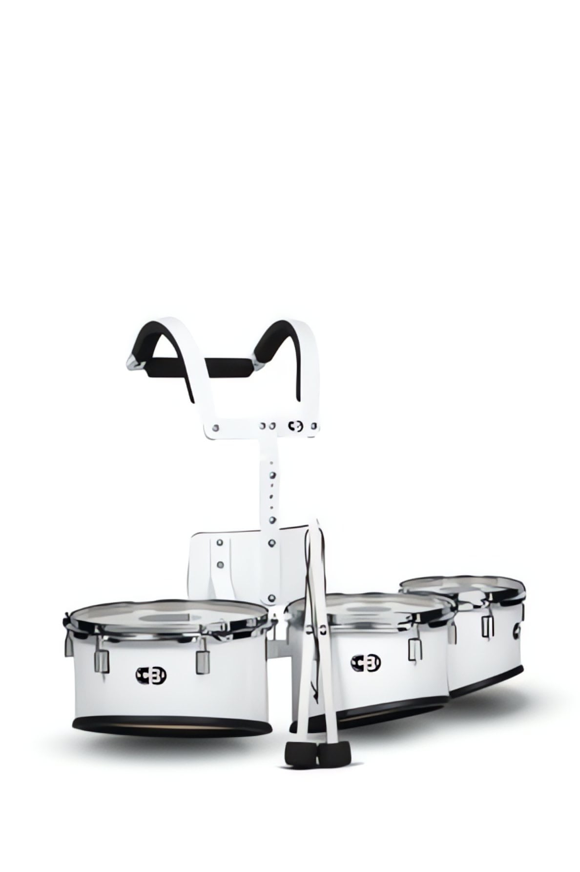 CB Drums CBTM3 Tournament Series Marching Tri Toms 8/10/12 w/ Carrier