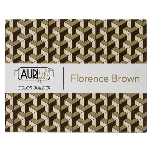 CB FlorencBrown Cotton Mako Thread 3pc - 50wt, 2ply - Egyptian Cotton Embroidery Thread for Machine Quilting, Sewing & Lace - Florence Inspired Colors