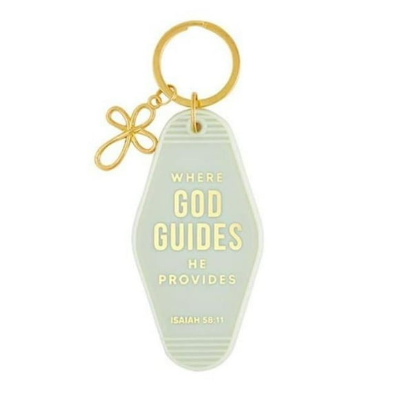 CB Gift  1.75 x 3.5 in. Motel Style Key Tag, God Guides Isaiah 58-11