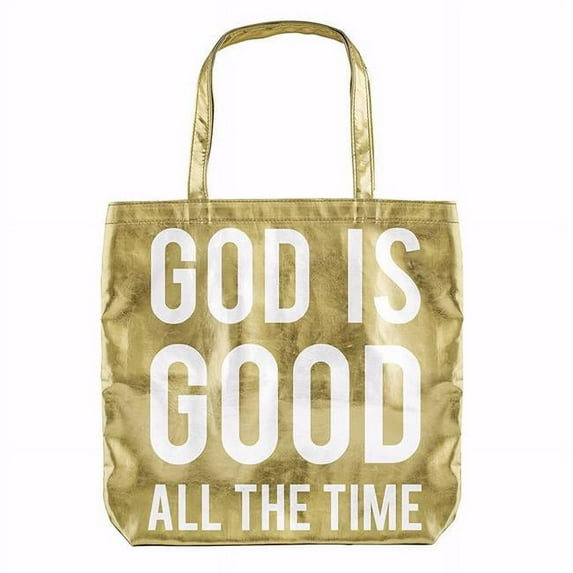 CB Gift 139239 God is Good Metallic Tote Bag - 14.5 x 16 in.Pack of 2