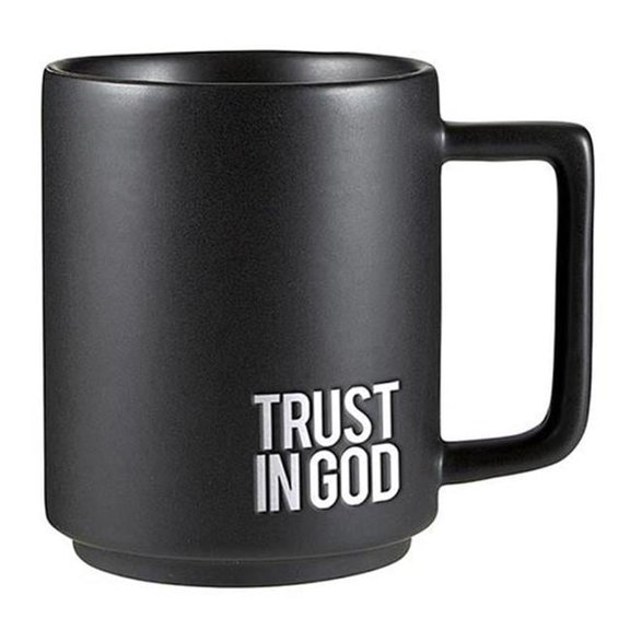 Matte Cafe Mug-Trust In God (15 Oz)