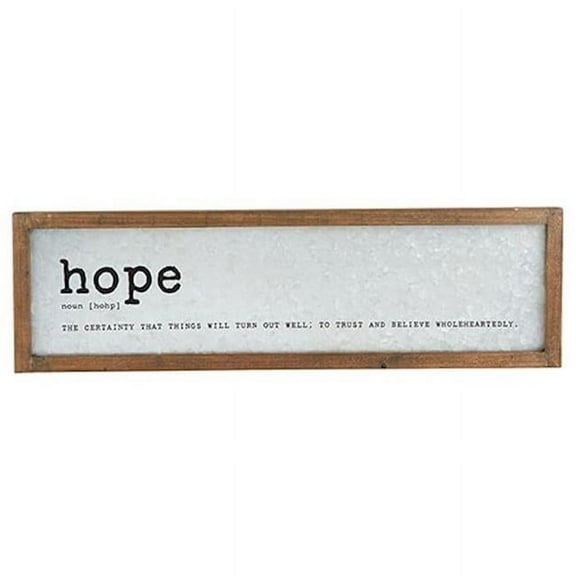 CB Gift 222067 Metal Dictionary Hope Sign - 24 x 7 in.