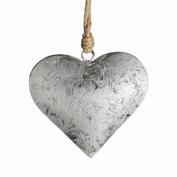 CB Gift 222127 1.5 x 4 in. Antique Heart Ornament, Silver - Small