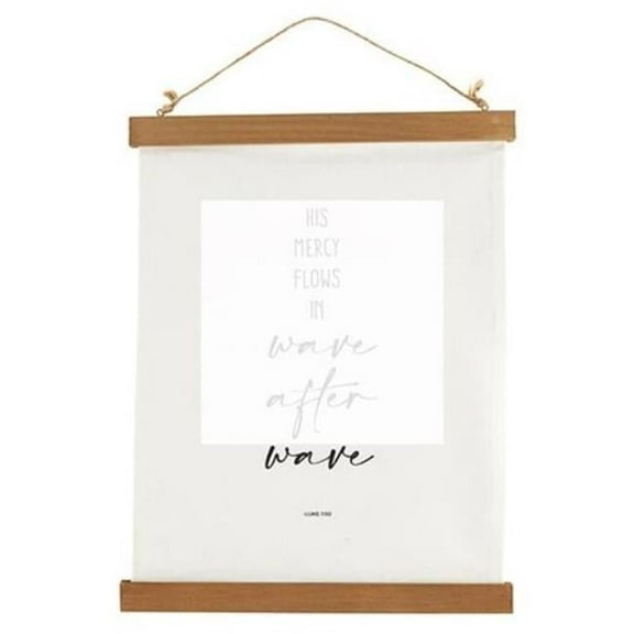 CB Gift 22394X 12 x 16 in. His Mercy Flows In Wave After Wave Luke 1-50 Canvas Banner