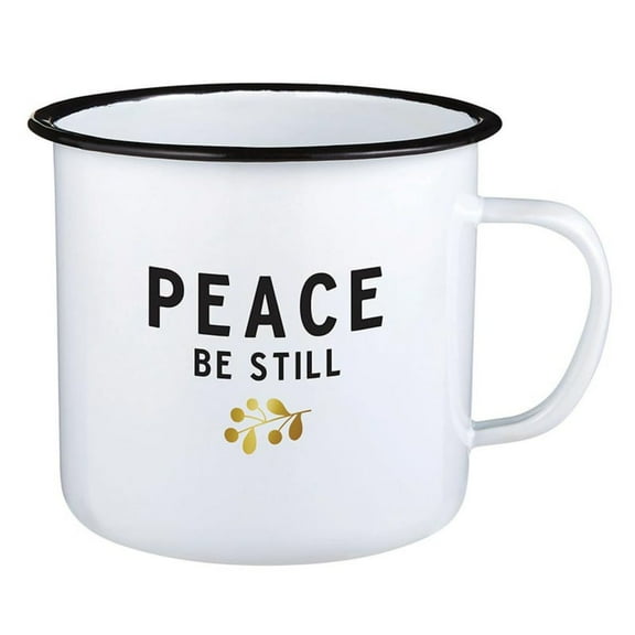 Mug-Enamel-Peace Be Still (4 H  24 Oz)