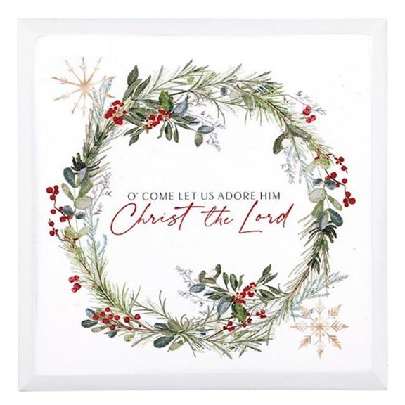 CB Gift 630596 O Come Let Us Plaque