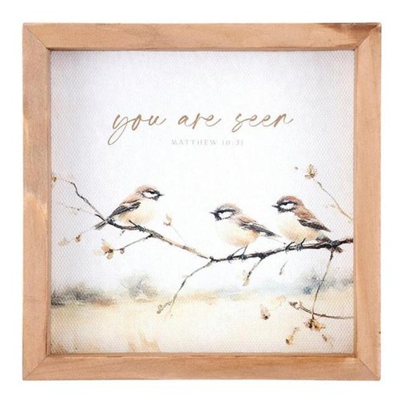 CB Gift 690527 5 in. Square You Are Seen Framed Linen Art