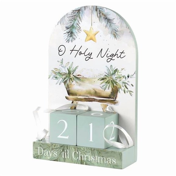 CB Gift 719357 5.75 x 8.7 in. O Holy Night Christmas Countdown Decorative Piece
