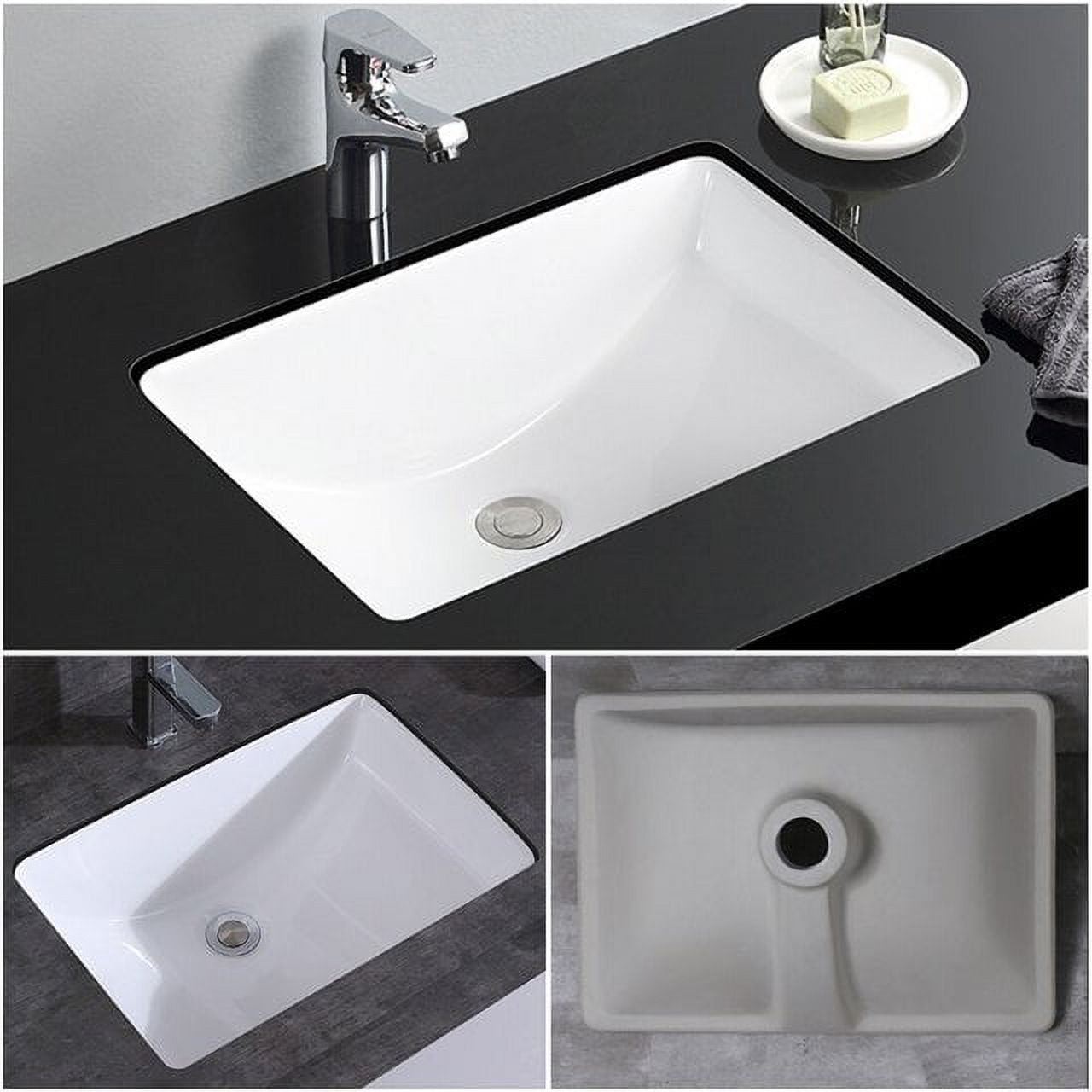 CB HOME 21 x 15 in Undermount Bathroom Basin Single Bowl UShaped Sink