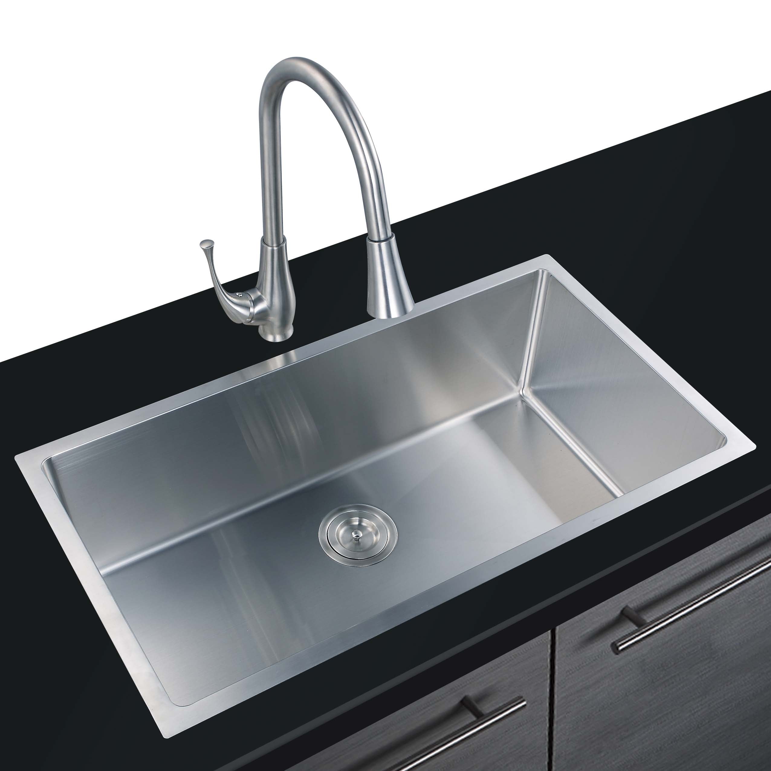 CB HOME 32"X19" 10in Deep Kitchen Sink Topmount / Undermount Single