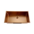 thumbnail image 1 of CB HOME 32x19x10 Rose Gold Undermount Kitchen Sink Single Bowl Single Basin Sink 16 Gauge Stainless Steel Deep Sink, 1 of 8