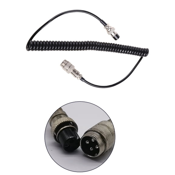 CB Ham Radio EX4 4Pin 4-Pin PTT Mic Microphone Extension Cord Cable for Uniden Midland for Galaxy Stryk Radio Walkie Tal