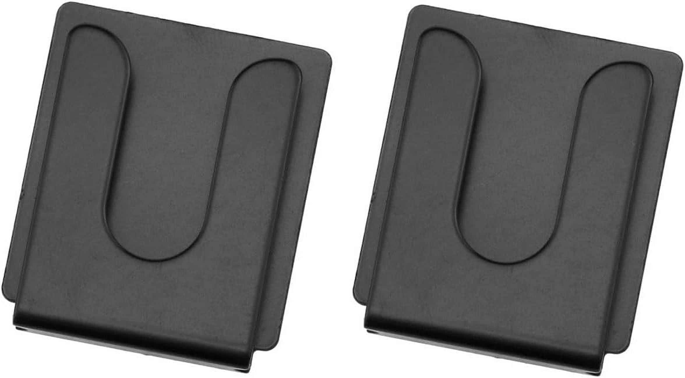 Lot De 4 Supports Adhésifs Métal Pour Microphone CB Radio - Noir, 36x30x9 Mm - Voiture, Camion, Maison, Bureau