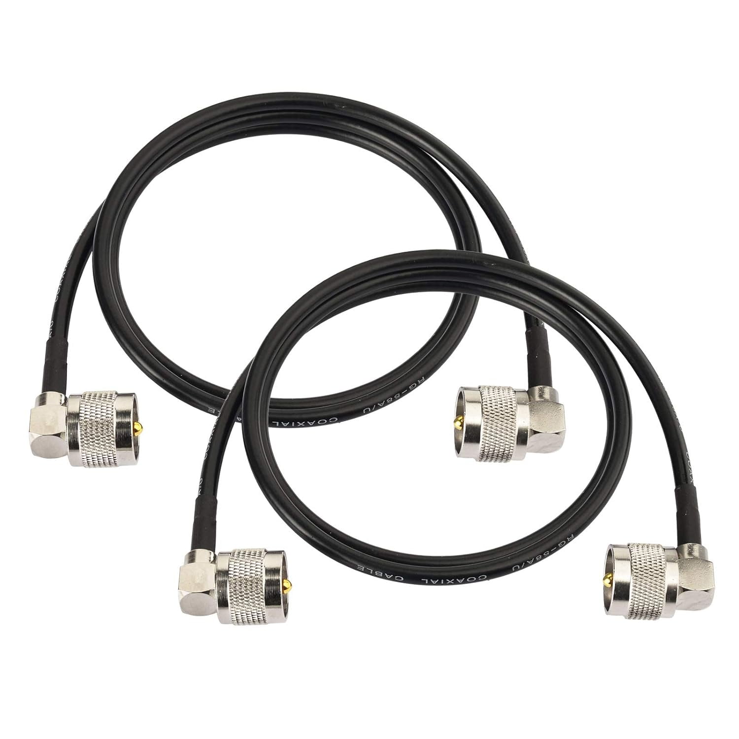 CB Radio Coax Cable (3ft 2Pack) PL259 Jumper Cable UHF Pl259 Male to Male Digital RG58 Coax