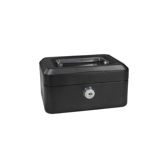 Barska Extra Small Key Lock Cash Box 3 Compartments Black (CB11828)
