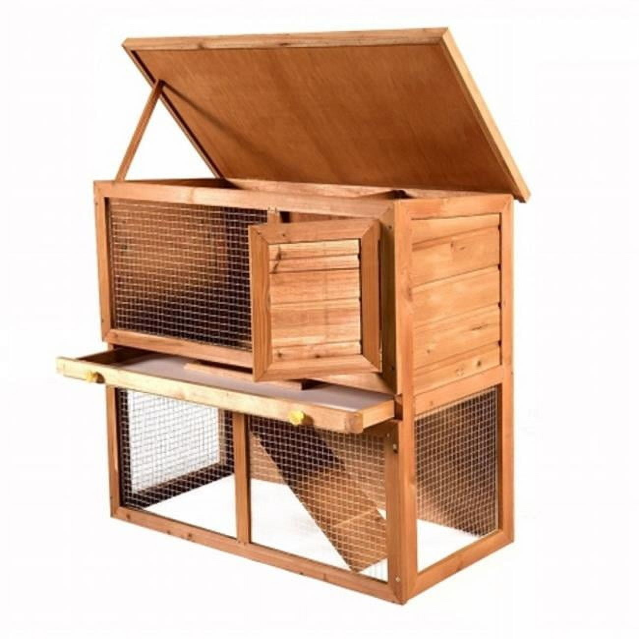 CB16189 35 in. Wooden Chicken Coop Hen House Rabbit Wood Hutch Poultry Cage Waterproof