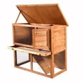 thumbnail image 1 of CB16189 35 in. Wooden Chicken Coop Hen House Rabbit Wood Hutch Poultry Cage Waterproof, 1 of 4
