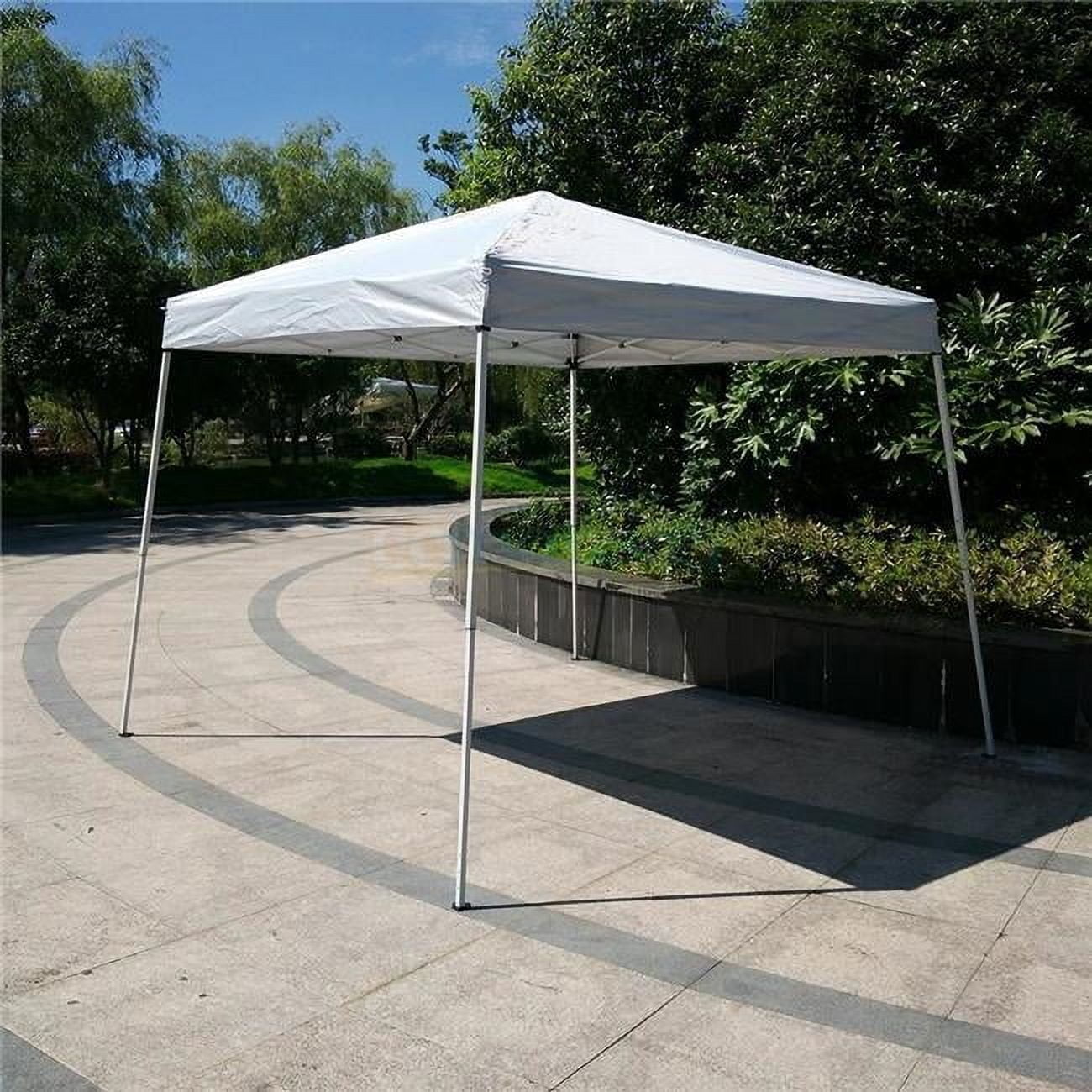 Portable 10x10ft White EZ Pop Up Outdoor Canopy Tent for Backyard
