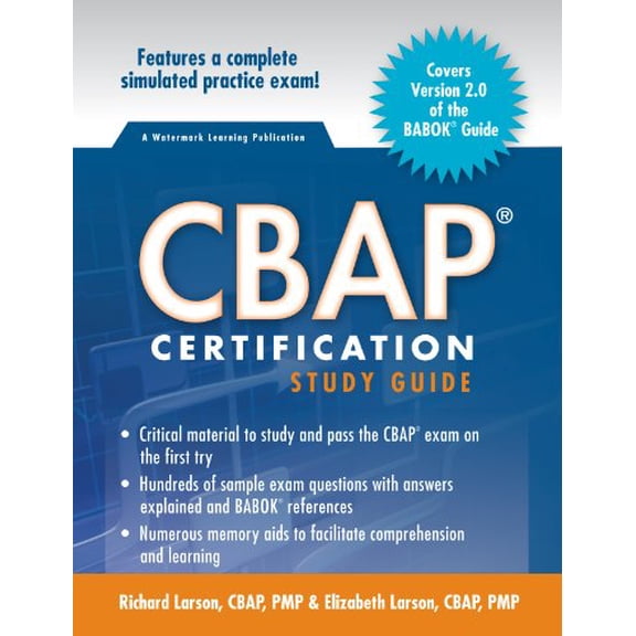 Pre-Owned CBAP Certification Study Guide 2nd Edition by Richard Larson, Elizabeth Larson (Paperback), Textbooks, English