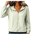 thumbnail image 1 of CBASIHI Cotton Linen Lightweight Jackets for Women- Fall Hooded Long Sleeve Loose Fit Casual Athleisure Zip Up Jacket Light Grey Size 3XL, 1 of 7